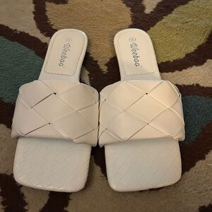 Weeboo Faux Leather Woven Sandals